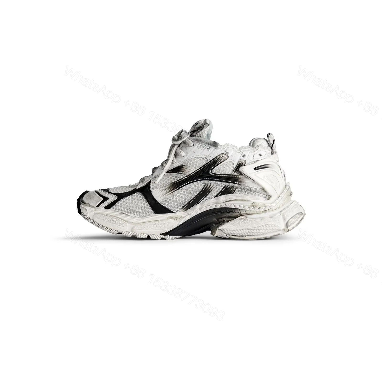View 7 of Balenciaga Runner Sneaker'Gradient -White Black'