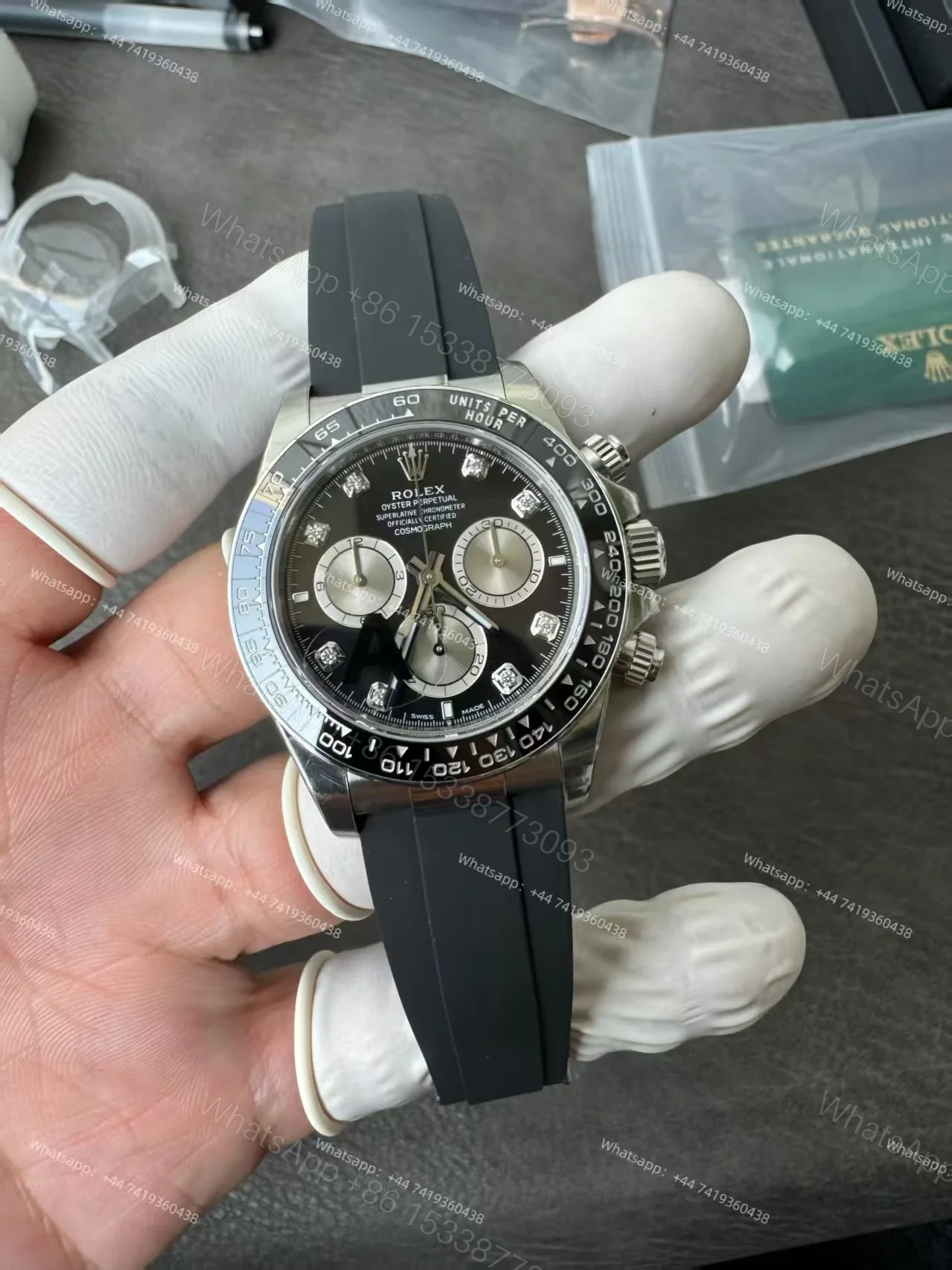 View 2 of Rolex Super Clone Daytona M126519LN-0004 Diamond Dial 4131 Movement