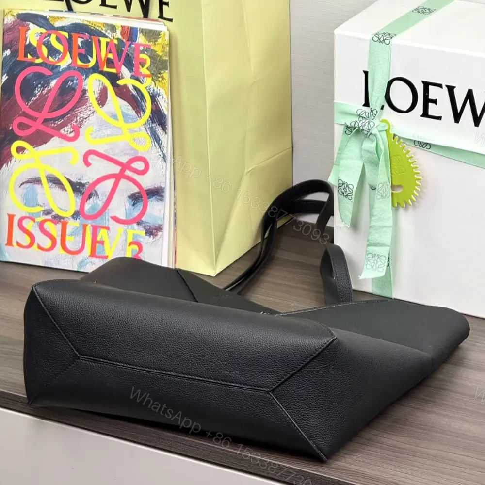 View 6 of 高仿Loewe*Fold系列1100幾何Tote包黑色中號免檢版