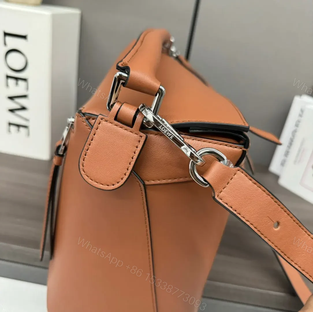 View 3 of LOEWE Puzzle Edge bag in tan calfskin