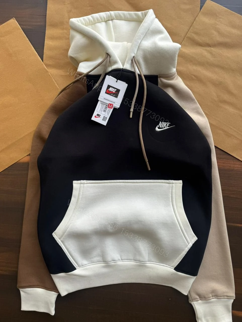 View 2 of FIRST COPY NIKE 3-Thread cotton fleece hoodie