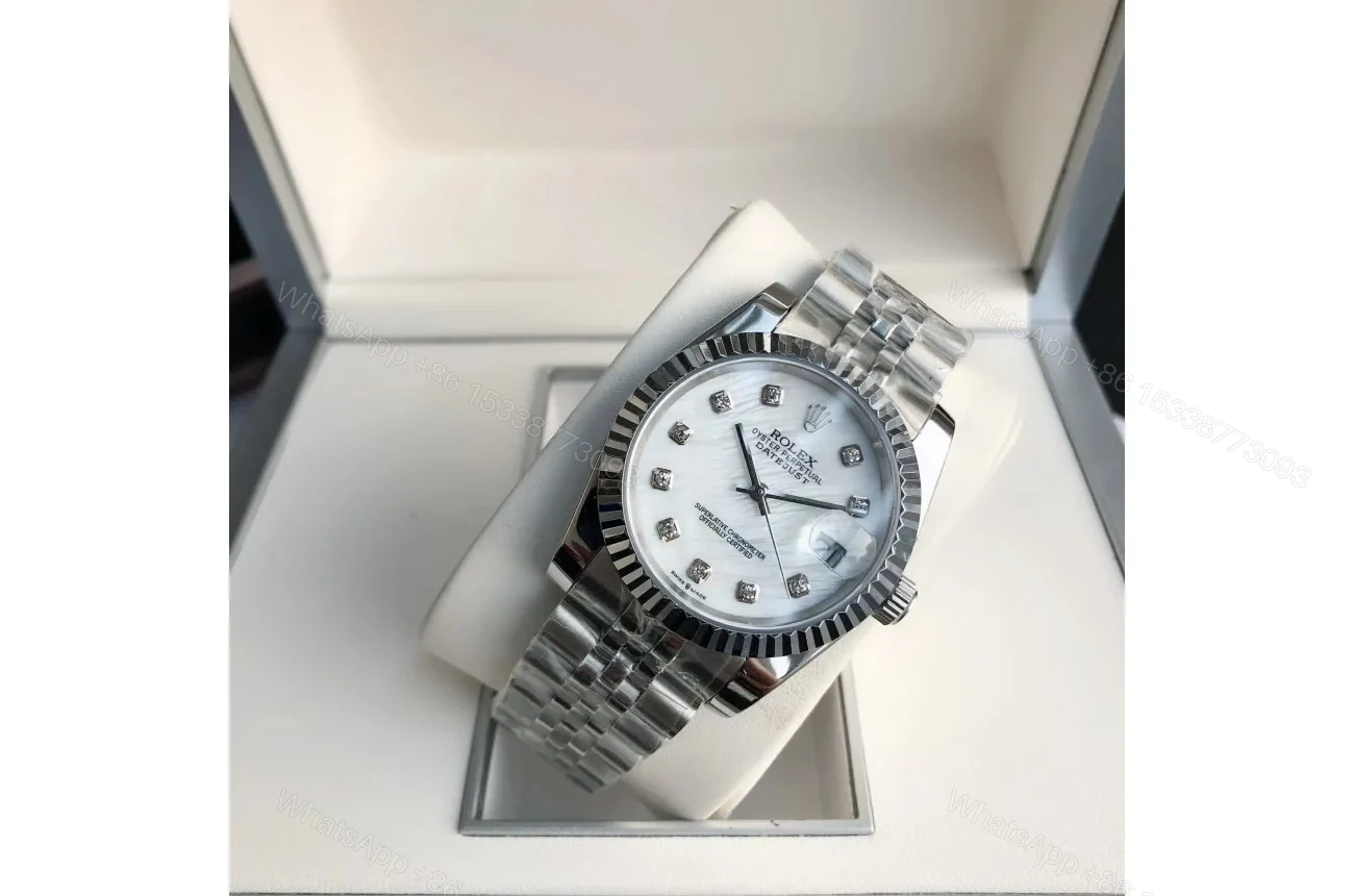 View 4 of Replica Rolex Datejust SS/SS Jub White/Dial 36/28 mm