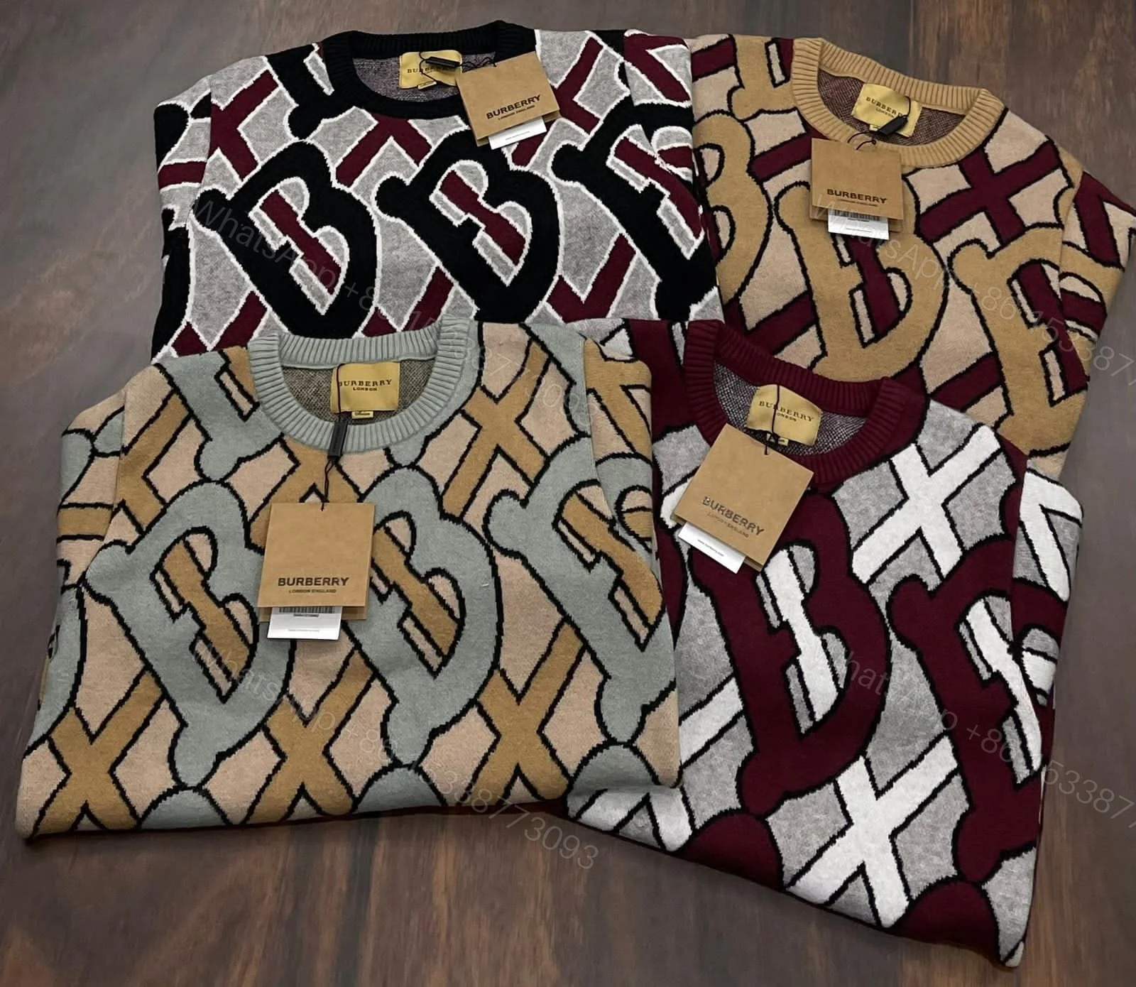 FIRST COPY BURBERRY EXCLUSIVE ROUND NECK SWEATERS — view 1