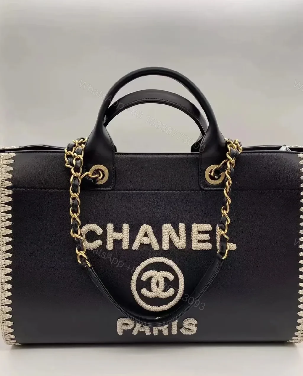 View 3 of Calfskin Handbag: Textured Embellishments, Couture-Inspired Style