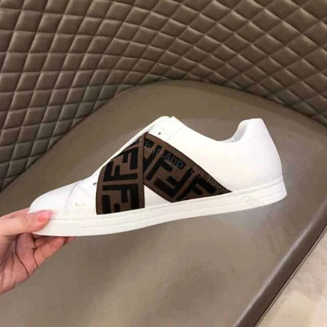 View 8 of FENDI CRISSCROSS FF STRAPS SLIP-ON SNEAKERS – FD10