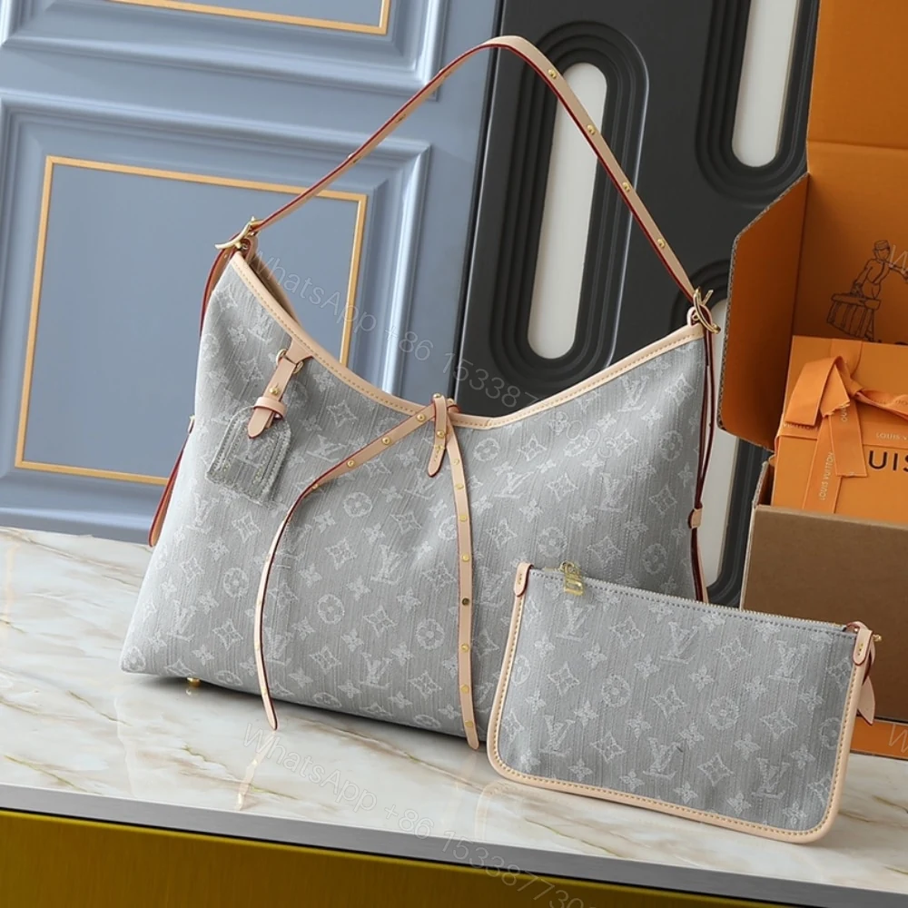 View 2 of LOUIS VUITTON CARRYALL MM MONOGRAM DENIM WASHED GRAY 39CM M13289
