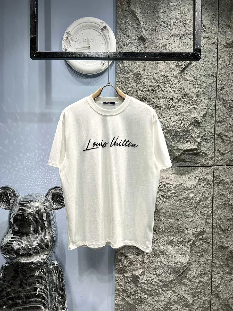 White Cotton Logo Tee: Subtle Luxe, Modern Casual Shirt — view 1