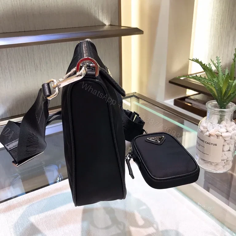 View 2 of Streamlined Prada Nylon Crossbody: 2-in-1 Belt Bag