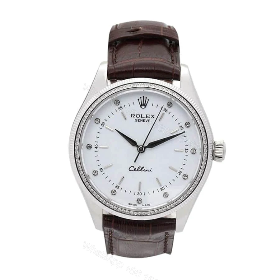 Rolex Cellini Danaos 4233 White Dial Super Clone : 38mm Two-Tone Gold Dress Watch — view 1