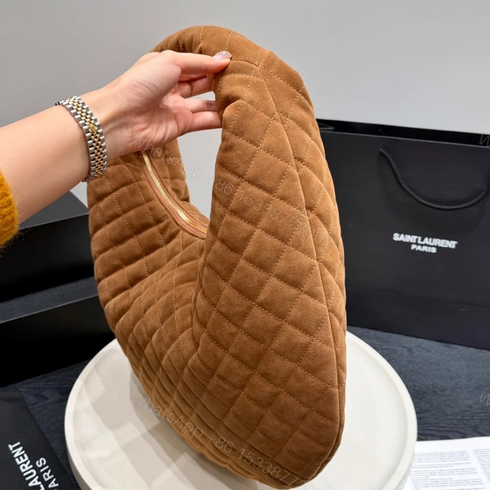 View 5 of Saint Laurent Icare Hobo In Quilted Caramel Cognac 42Cm