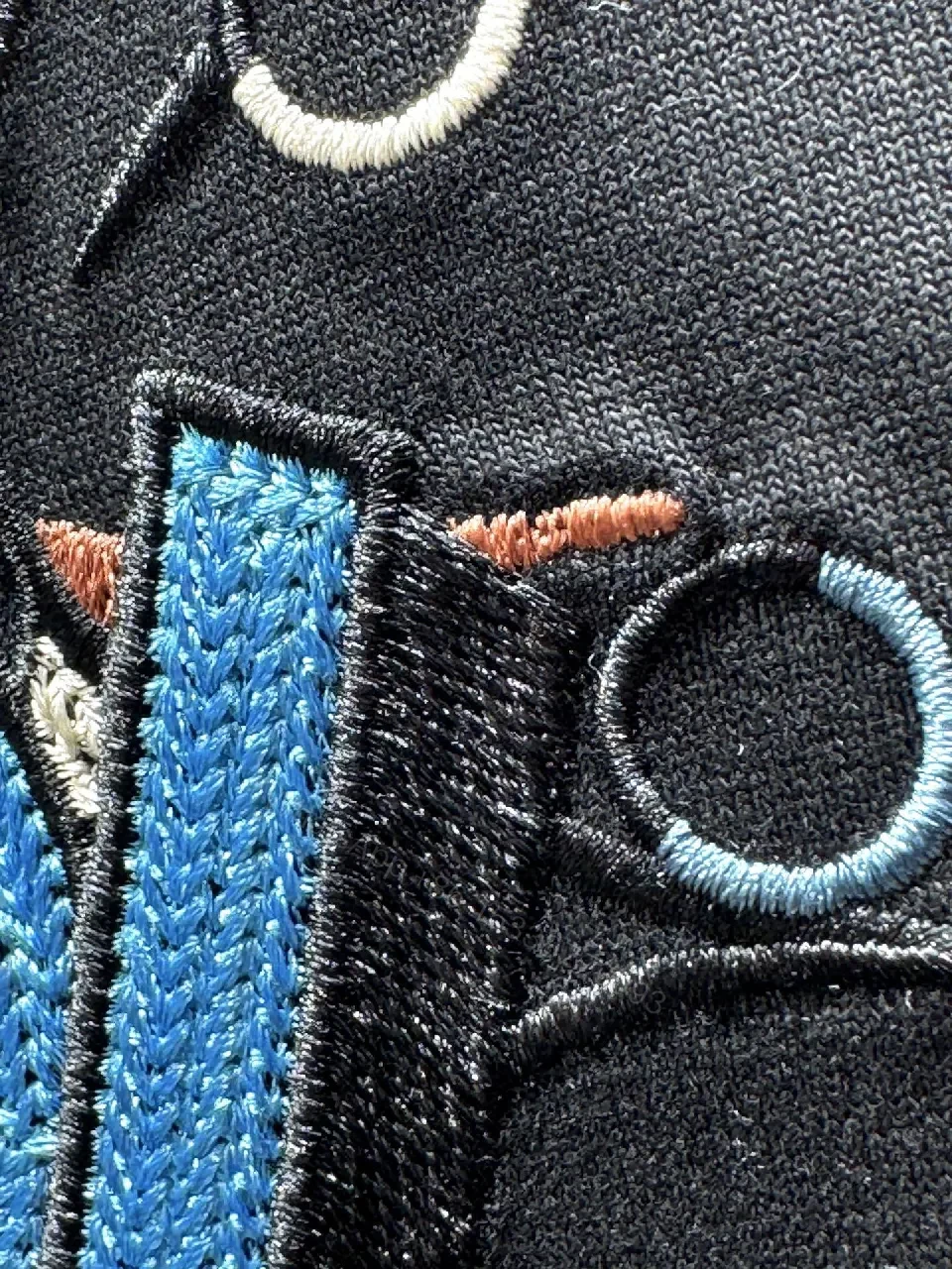 View 4 of Black Cotton Tee | Textured Graphic Streetwear Style + Bold Logo Detail