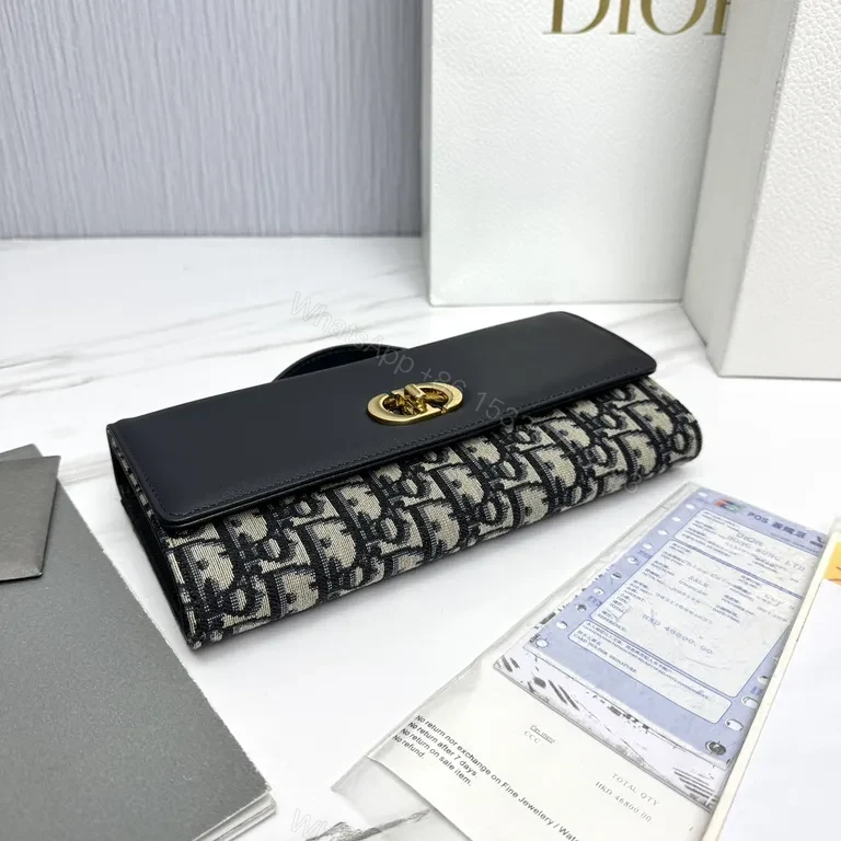 View 5 of Structured Chic Crossbody: Dior-Inspired Leather & Jacquard Bag