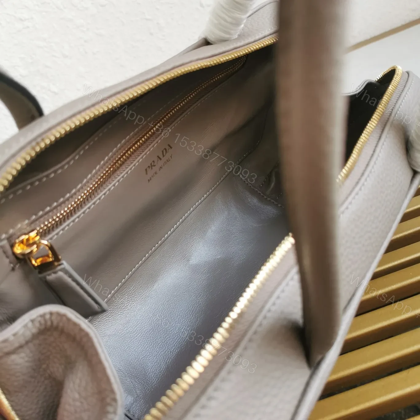 View 5 of Prada Medium Leather Top-Handle Bag