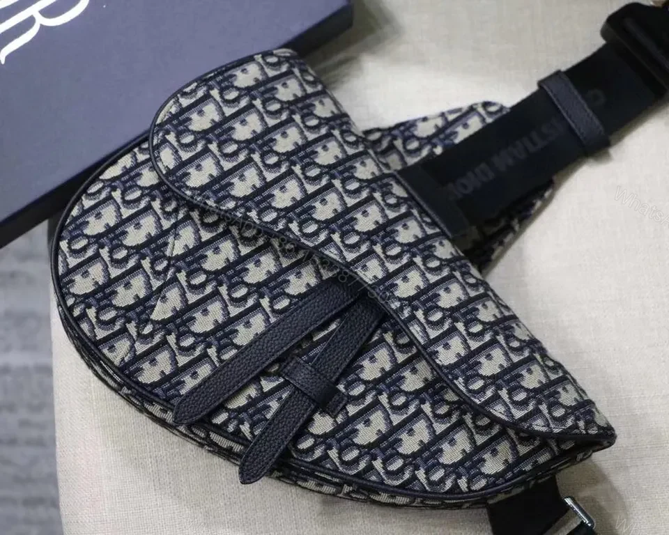 View 2 of Navy Oblique Monogram Belt Bag: Luxe Crossbody Accessory