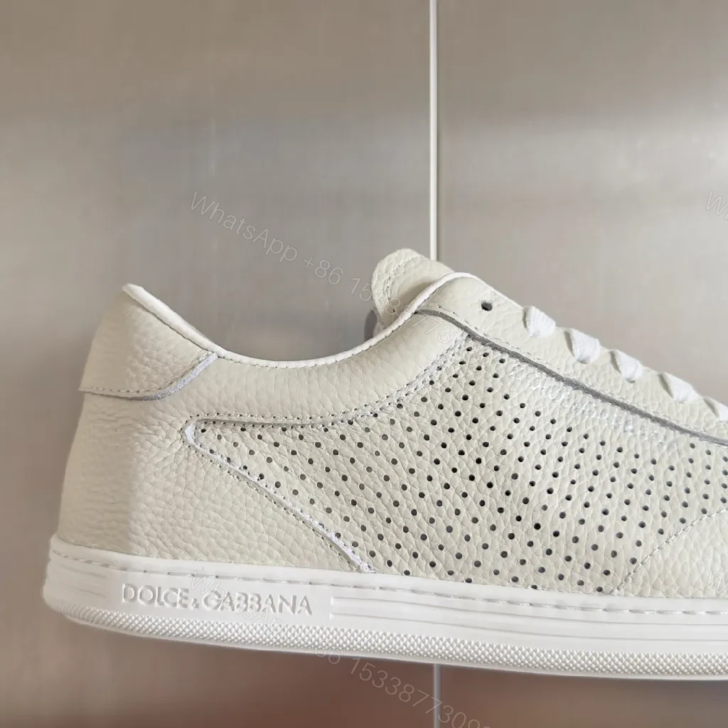 View 7 of Off-White Leather Sneaker: Minimalist, Perforated, Comfortable