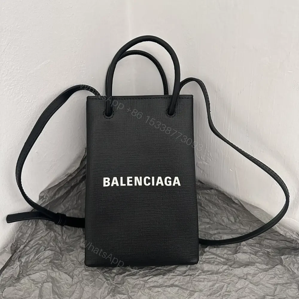 高仿Balenciaga迷你Tote包系列小牛皮黑色 — view 1