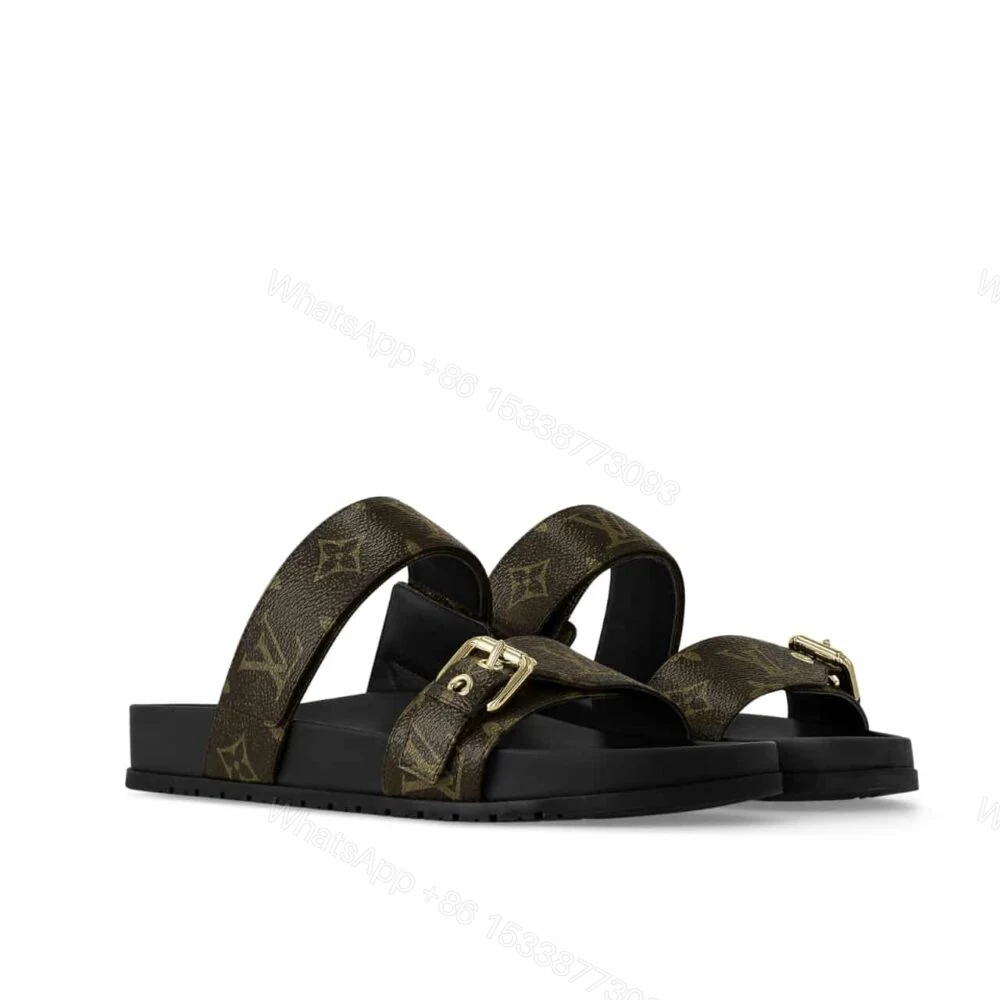 Louis Vuitton Bomdia Flat Mule Brown 1A3R5M — view 1