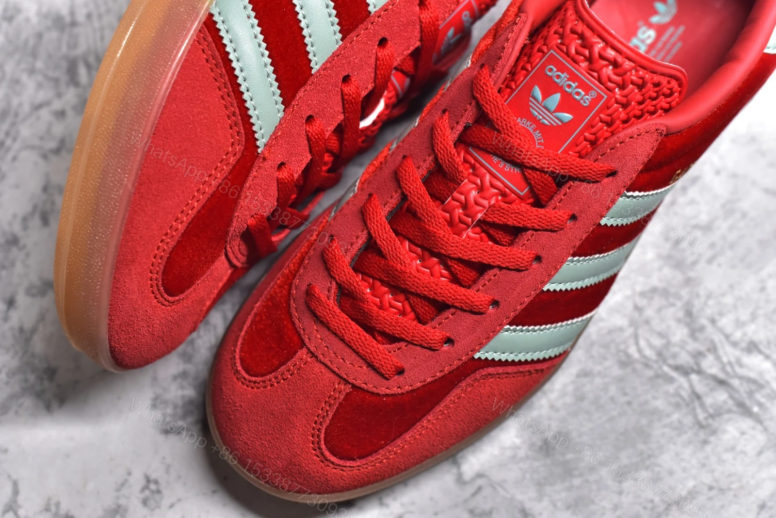 View 4 of Adidas Originals GAZELLE Indoor Trainers In Red