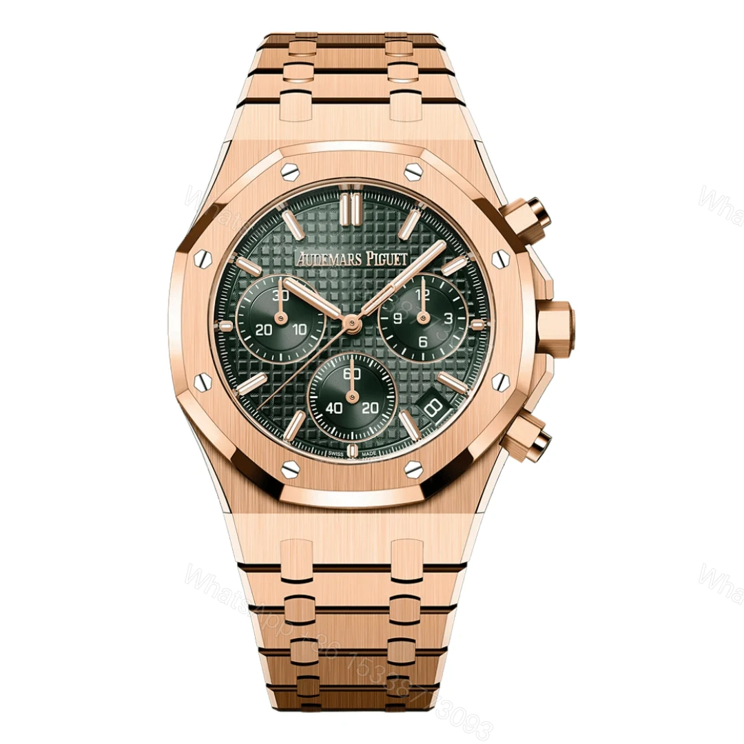 Audemars Piguet Royal Chronograph Rose Gold Green Dial Replica — view 1