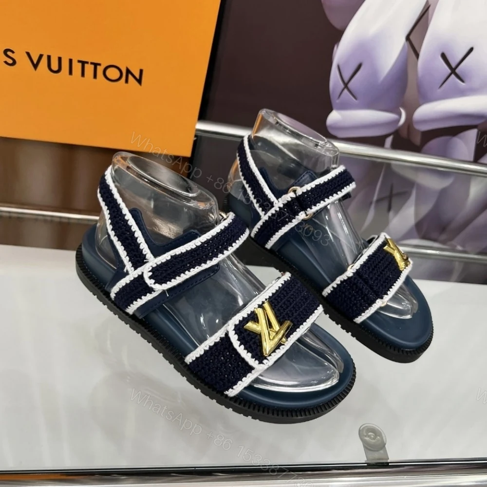 View 2 of LOUIS VUITTON LV SUNSET COMFORT SANDAL BLUE AND WHITE 1AHKI7