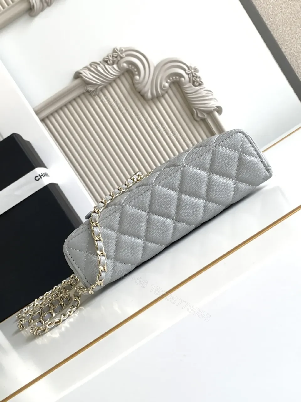 View 2 of Quilted Mini Bag with Gold Hardware - Chic, Compact Luxury