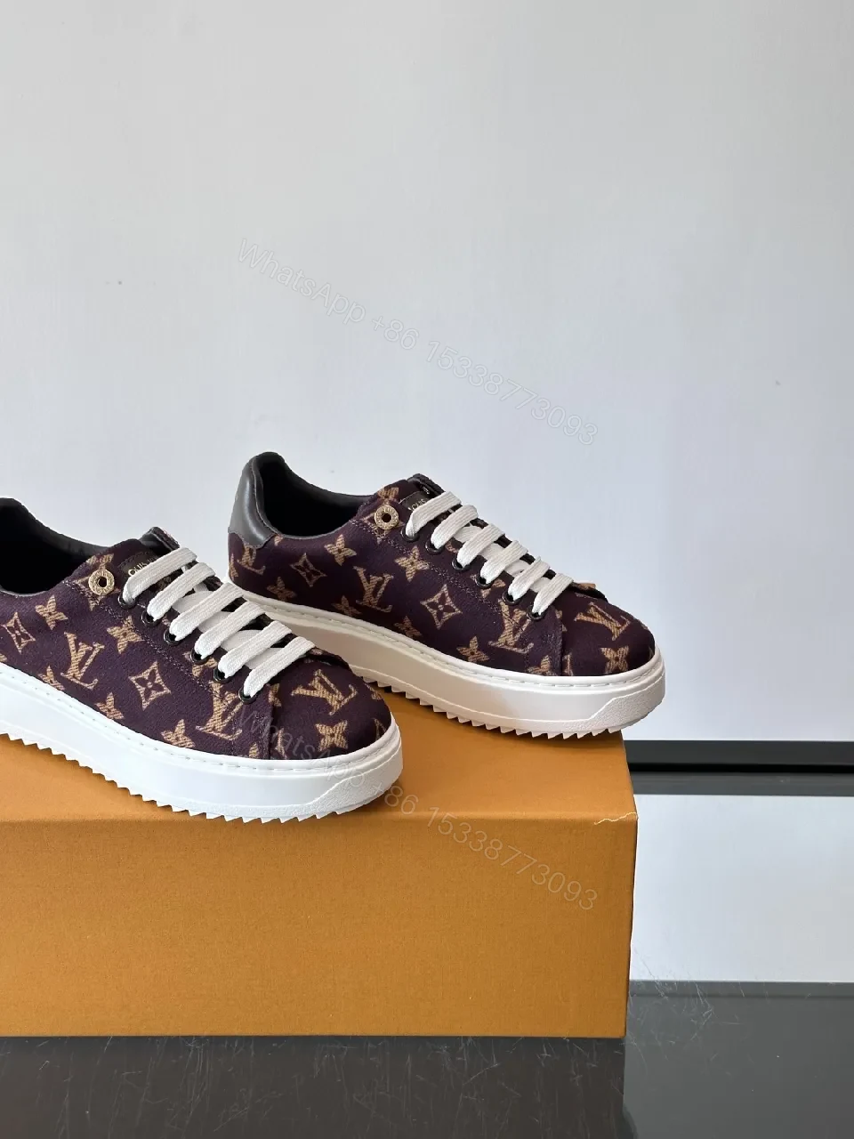 View 2 of Bold Monogram Sneakers: Luxury Comfort, LV-inspired Monogram