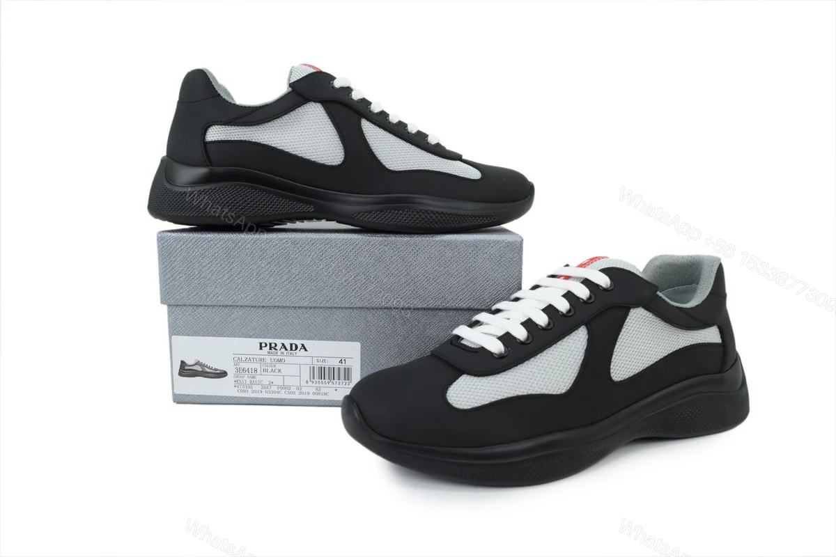 View 5 of Prada Sneakers Rubber Carbon Black