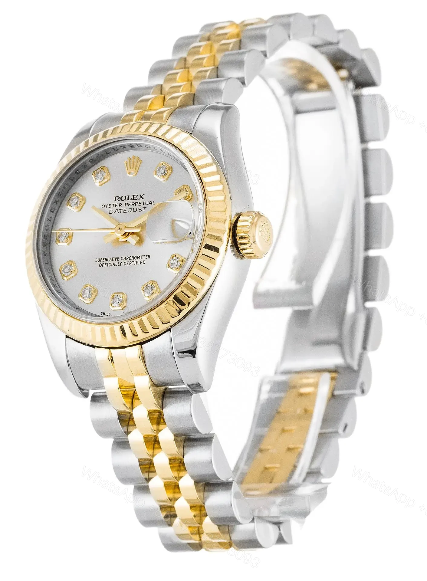 View 2 of Rolex Datejust Lady 31 Silver Gold Replica
