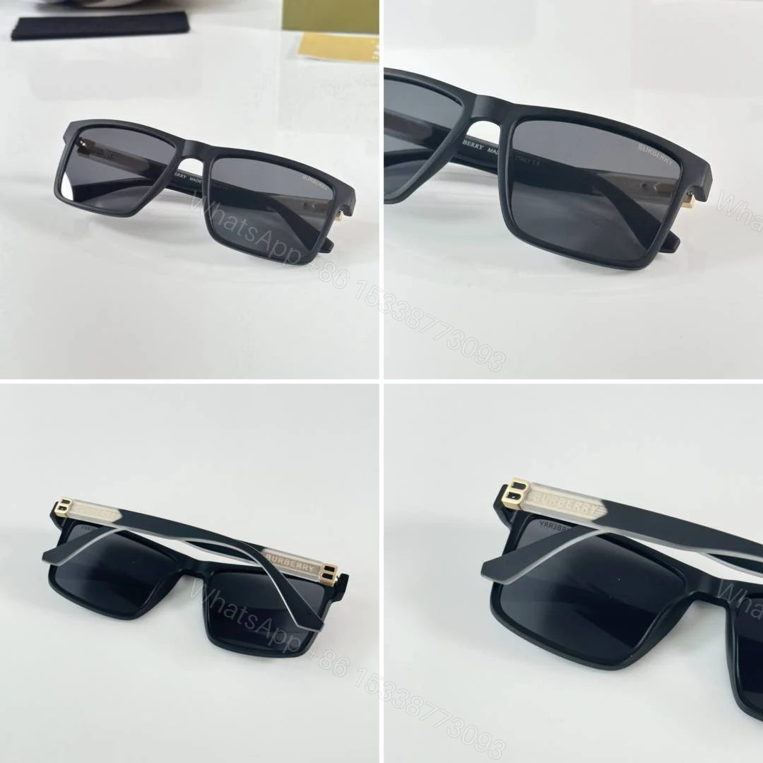 View 2 of First Copy Burberry Style Square Black Sunglasses For Men UV Protection Premium Luxury Trending