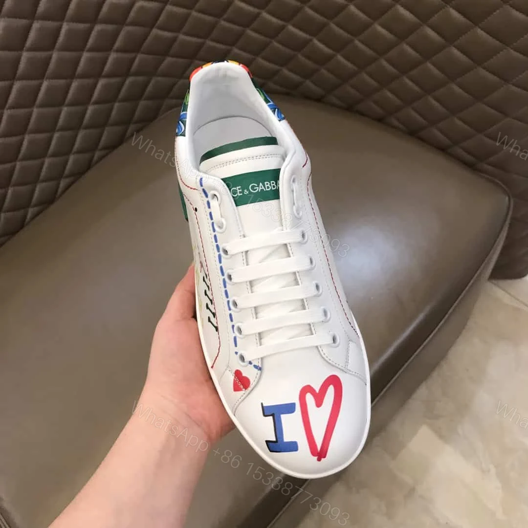 View 7 of DOLCE & GABBANA PRINTED CALFSKIN PORTOFINO SNEAKERS – DG32