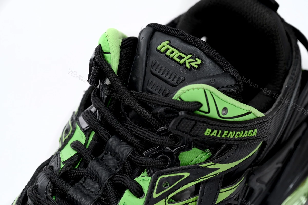 View 10 of Balenciaga Track 2 Sneaker Black Green 568614 W2GN3 1086
