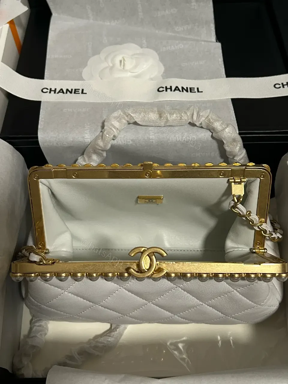 View 8 of Pearl-Trim Quilted Mini Bag: Luxe Everyday Charm