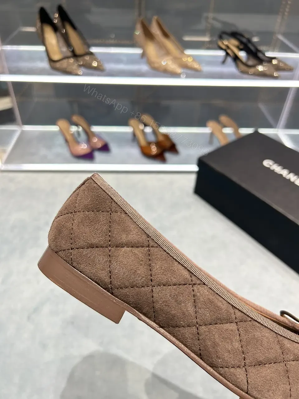 View 7 of Textured Suede Ballet Flats – Subtle Luxury Everyday Comfort