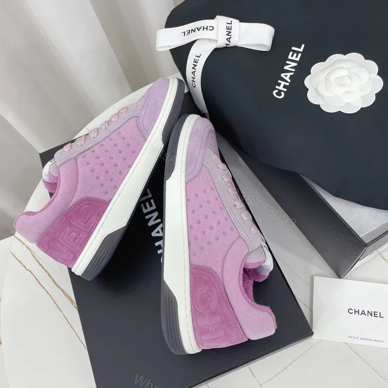 View 9 of Lavender Suede Low-Top Sneakers: Soft Perforated Luxe Everyday Style