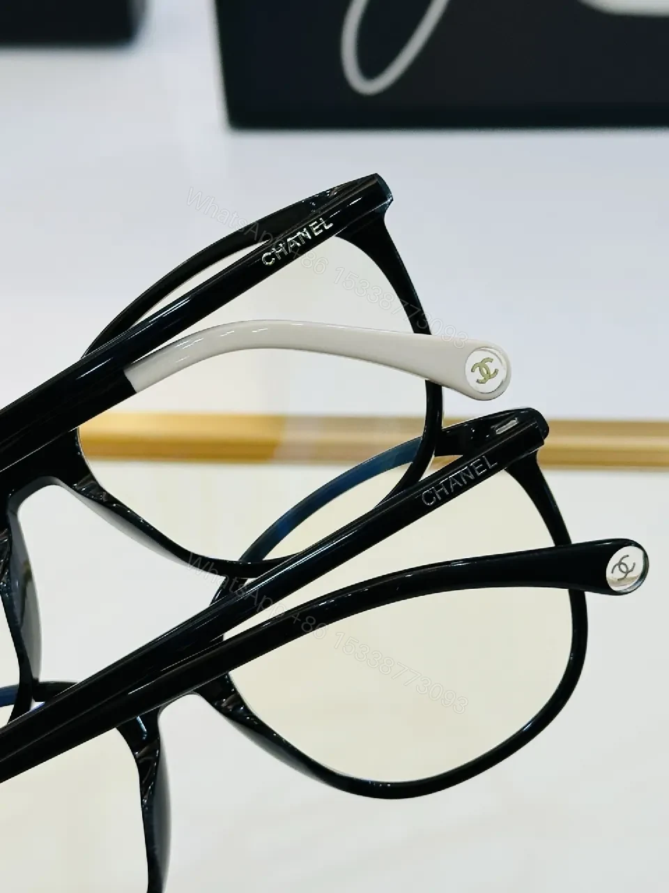 View 8 of Black Acetate Round-Rect Frames with Luxe Comfort Lenses