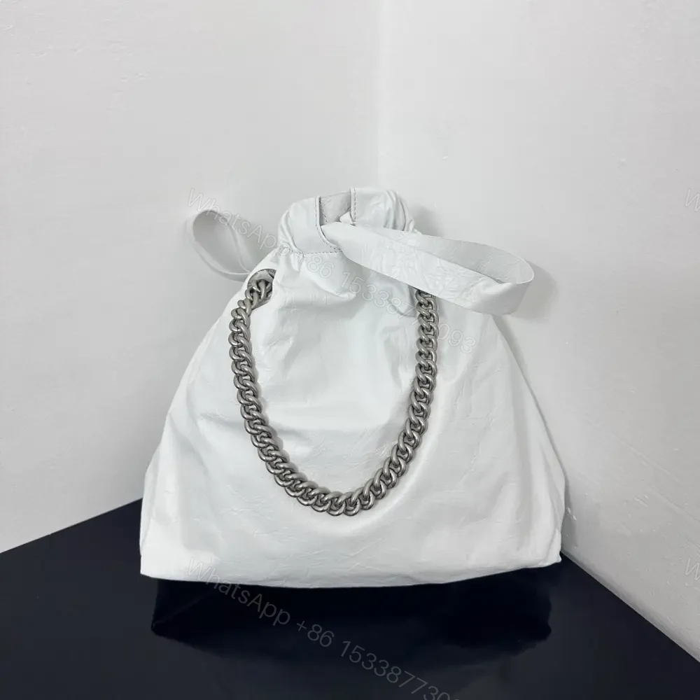 View 2 of 高仿Balenciaga2023Crushtote褶皺牛皮手拎袋小號