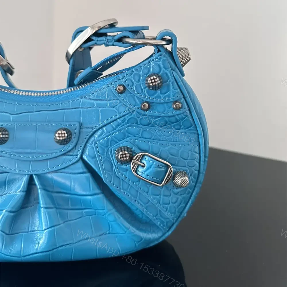 View 4 of 高仿Balenciaga*LeCagole系列餃子包藍色XS