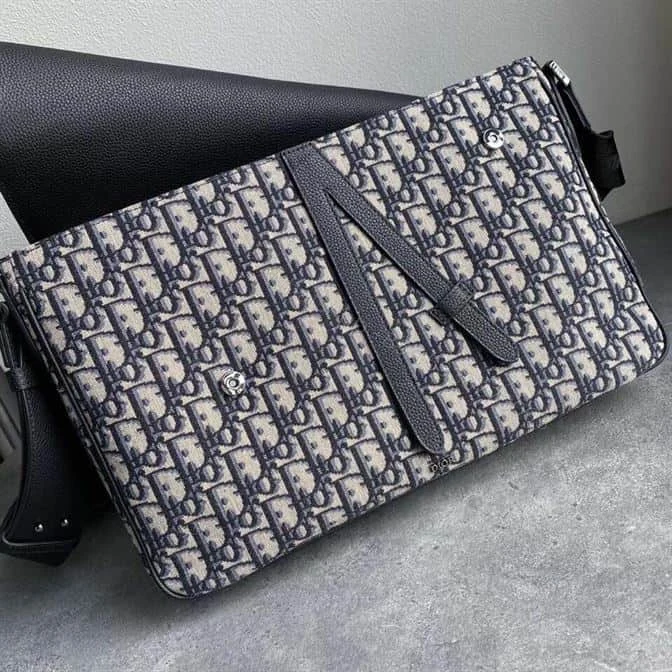 View 8 of BEIGE AND BLACK DIOR OBLIQUE JACQUARD AND BLACK GRAINED CALFSKIN