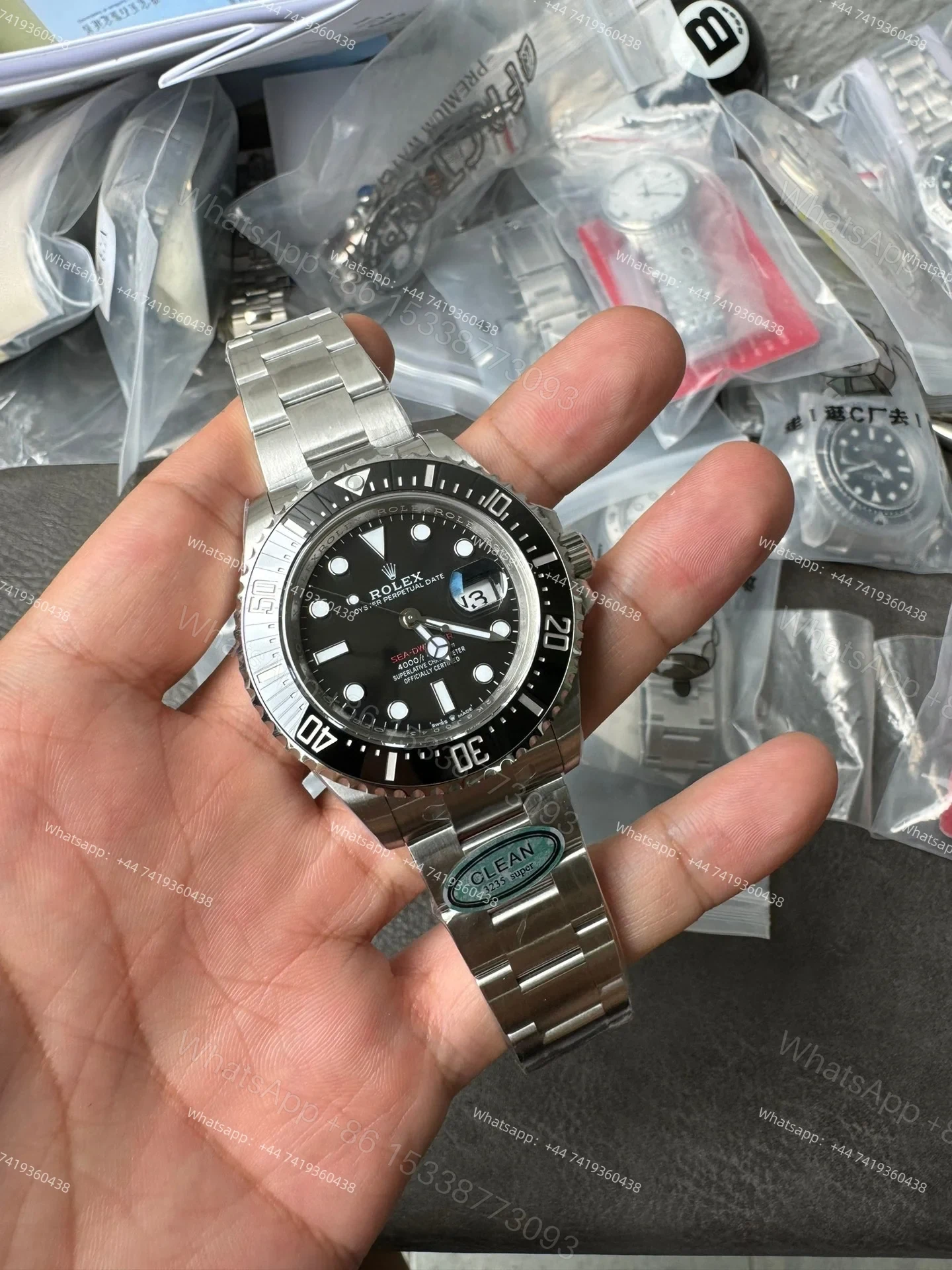 View 3 of Rolex Sea-Dweller M126600-0002 1:1 Replica Black Dial 43MM 3235 Movement Super Clone Watch