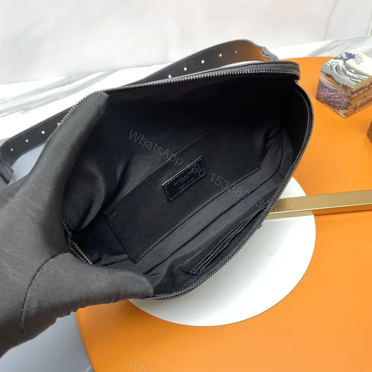 View 8 of Compact Leather Belt Bag â€” Subtle YSL Monogram, All-Day Luxury