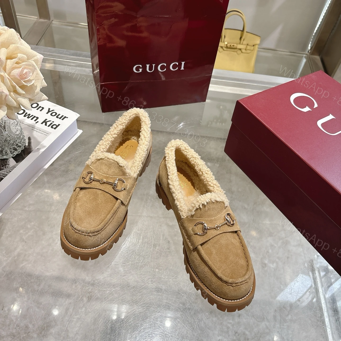 View 4 of Gucci Women Loafer With Horsebit Beige 836060 Aaa5U 9556