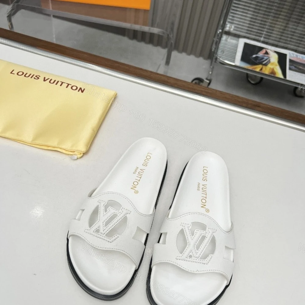 View 3 of LOUIS VUITTON ISOLA FLAT COMFORT MULE WHITE 1ACPB9