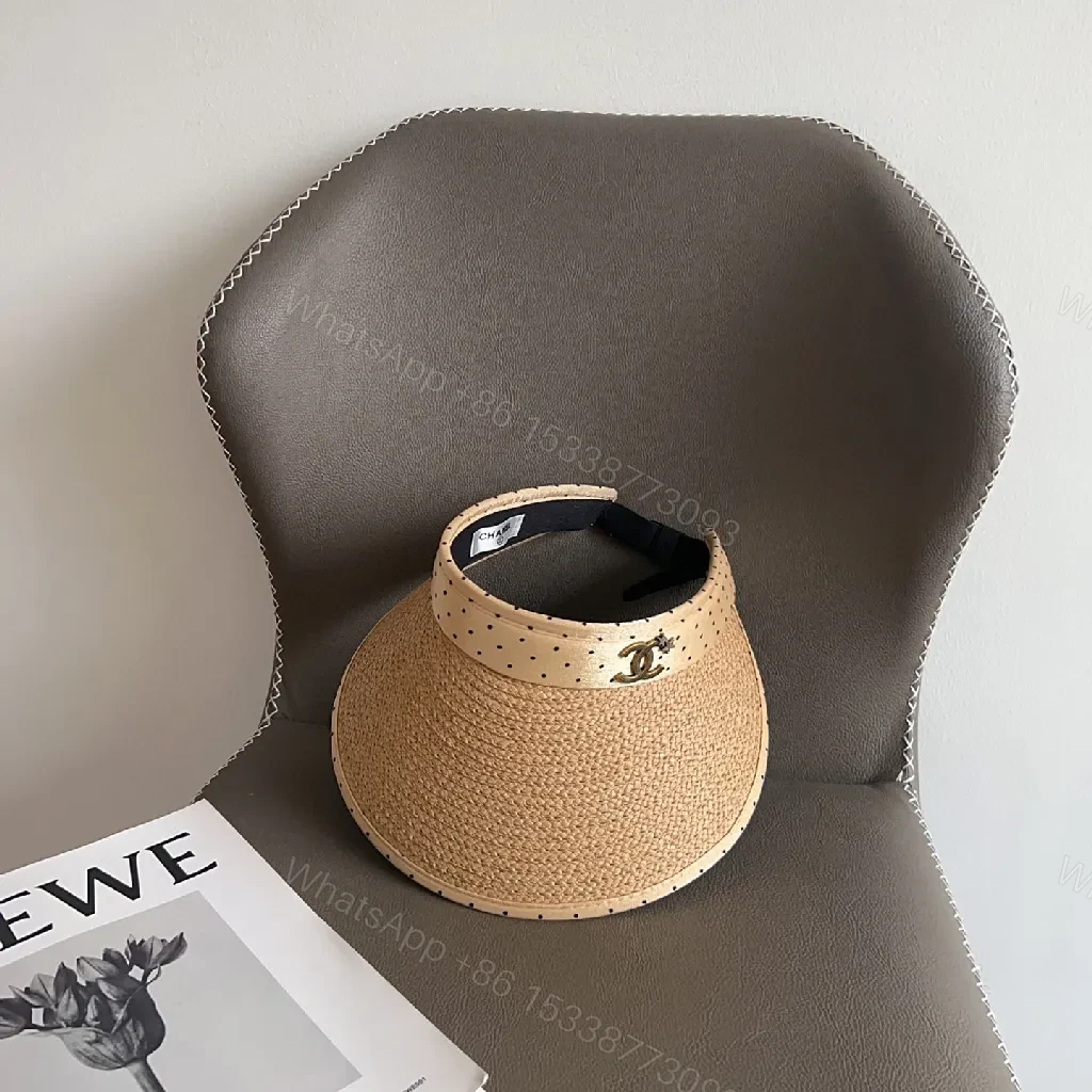 View 5 of Structured Straw Visor: Lightweight Breathable Luxury Sun Shield