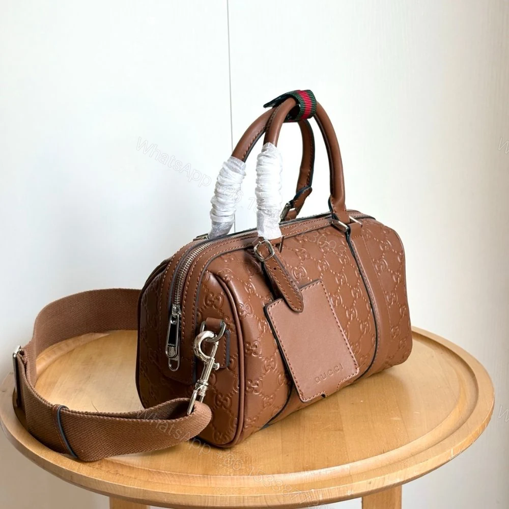 View 4 of Gucci GG Emblem Small Duffle Bag Brown 25Cm