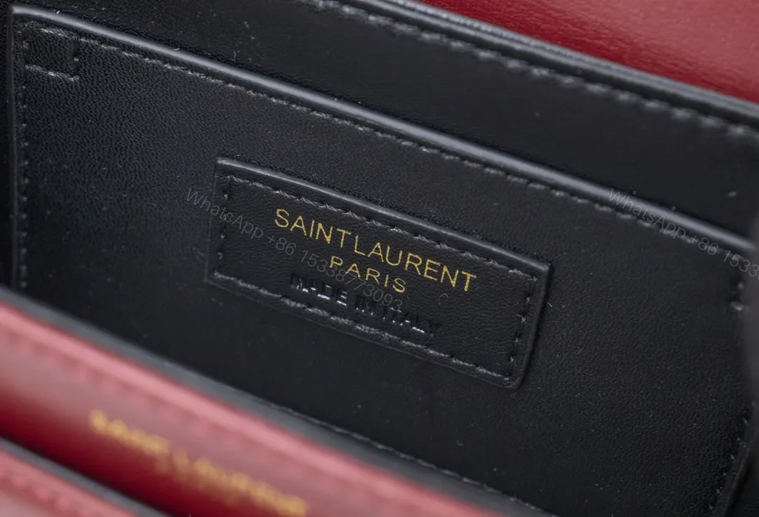 View 3 of Saint Laurent YSL Solferino Small Leather Satchel Shoulder Bag