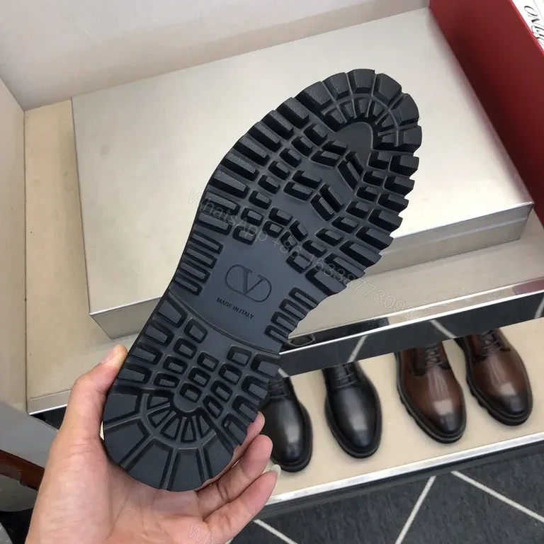View 5 of Black Leather Valentino Loafers - Signature Hardware, All-Day Comfort