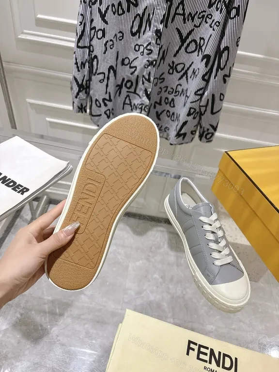 View 6 of Soft Gray & Off-White Luxury Sneakers â€“ Minimalist High-Top Comfort