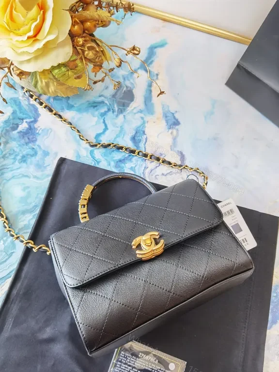 View 7 of Chic Quilted Leather Crossbody with CC Hardware