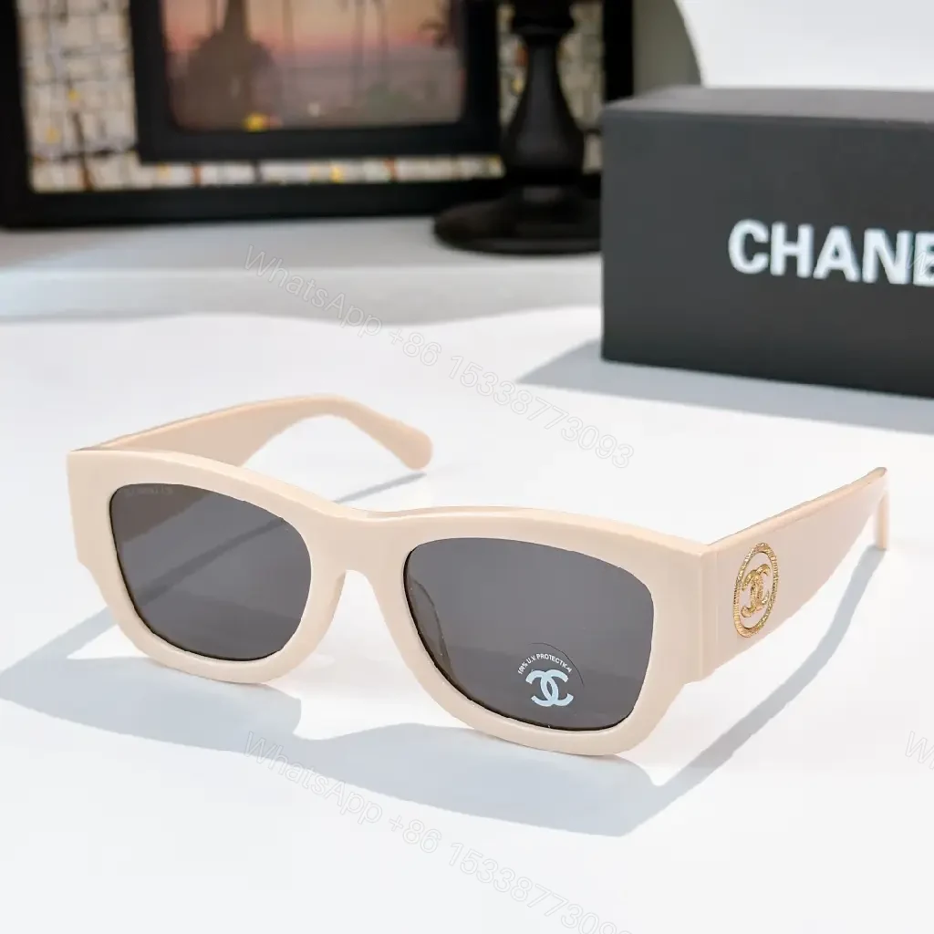 View 6 of Tortoise-Texture Sunglasses with Logo Hardware, Acetate Style