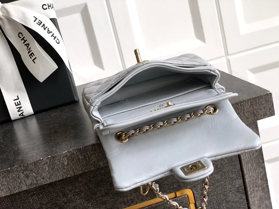 View 5 of Quilted Shoulder Bag with Chain Detail - Petite Chic